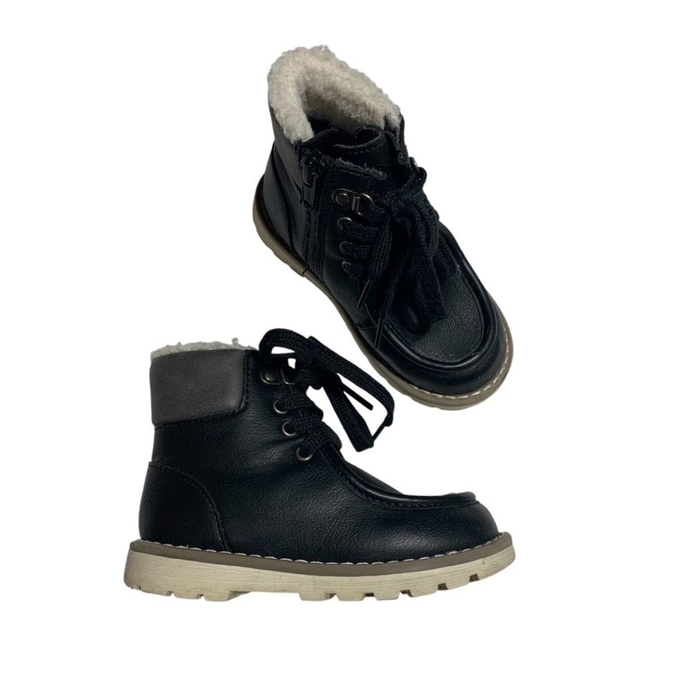 Old Navy Kids Black Boots with Cream Sole